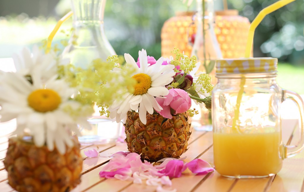 ananas-deko-blumenvase