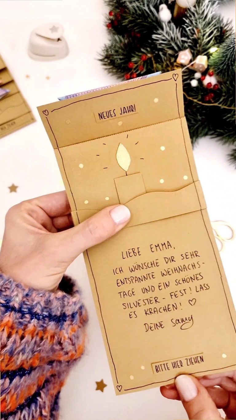 Geldgeschenk-Box Zu Weihnachten Mit LED-Lichterkette – DIY Geschenkverpackung Für Geldgeschenke