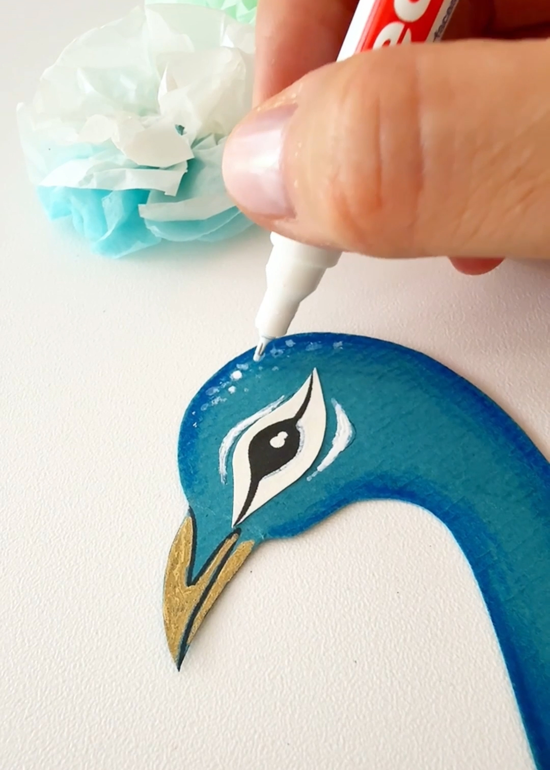 Pfau basteln