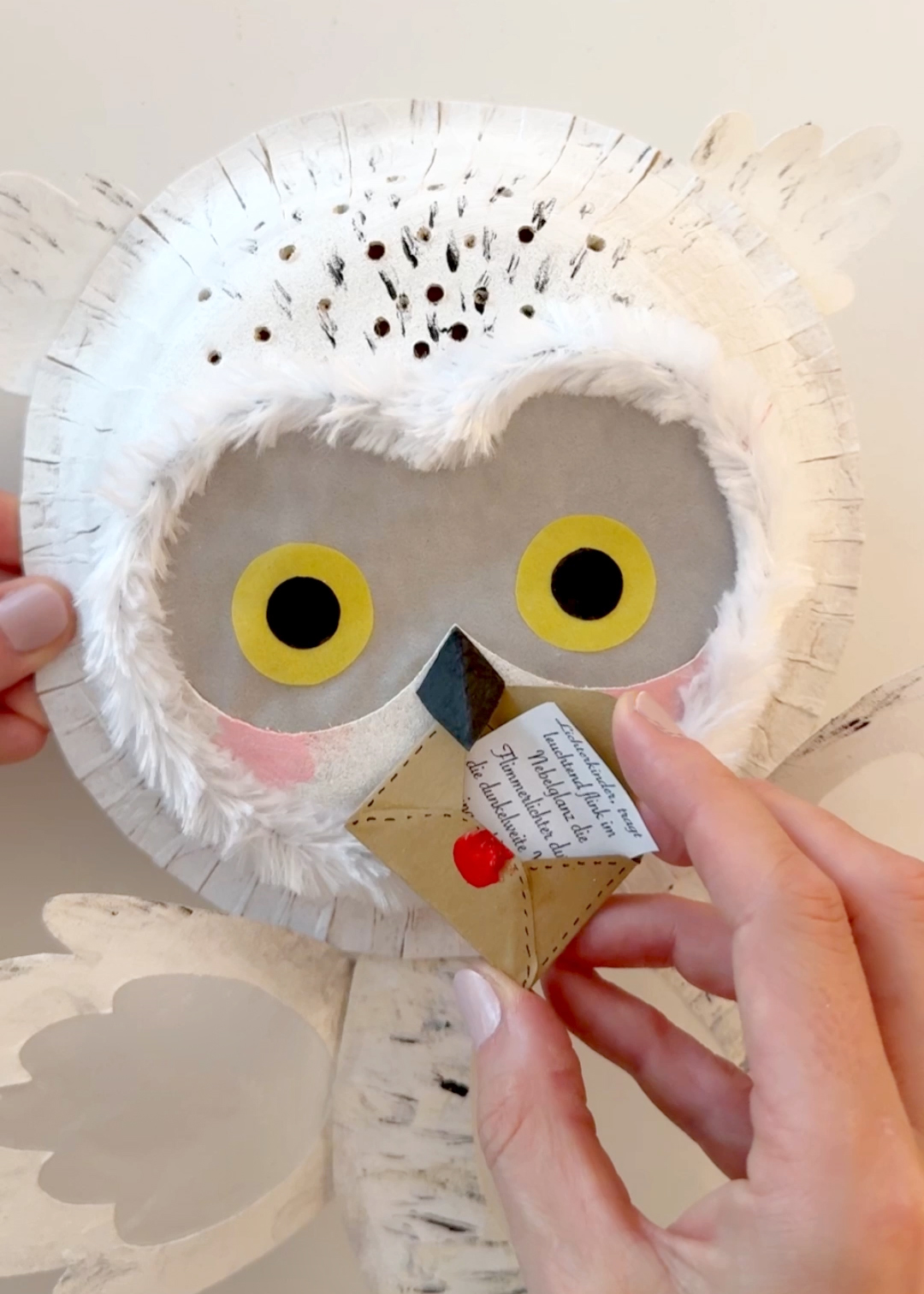 Schneeeule Laterne