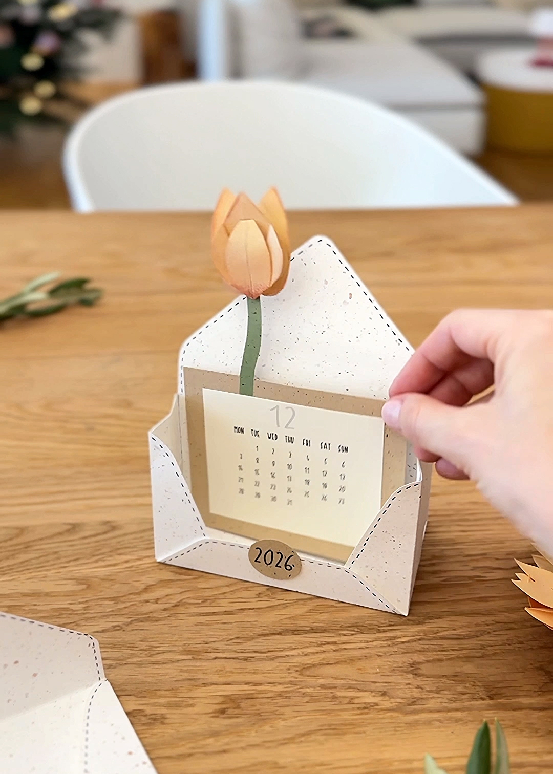 Blumen Kalender basteln