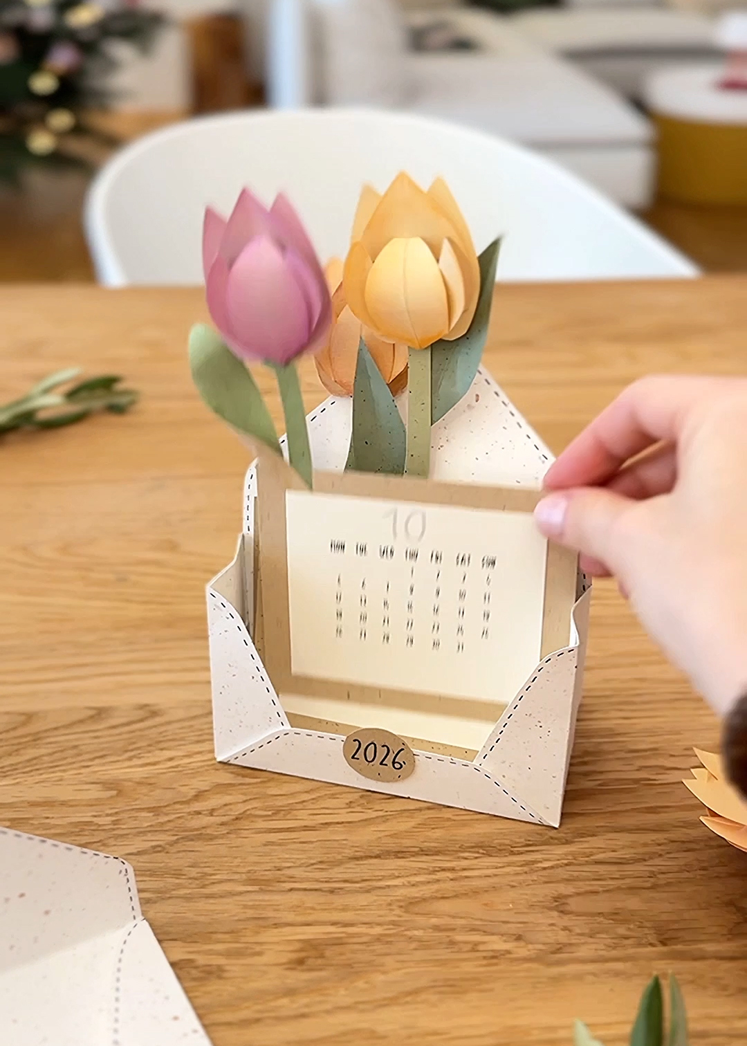 Tulpen Kalender basteln