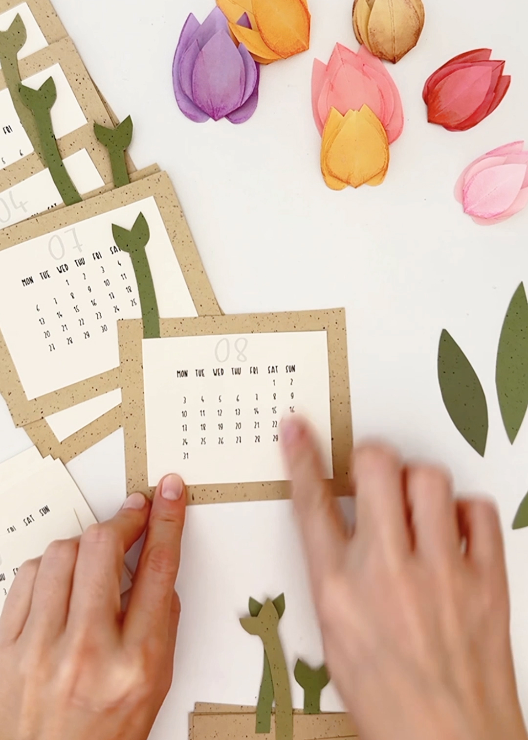 Kalender selber basteln vorlage