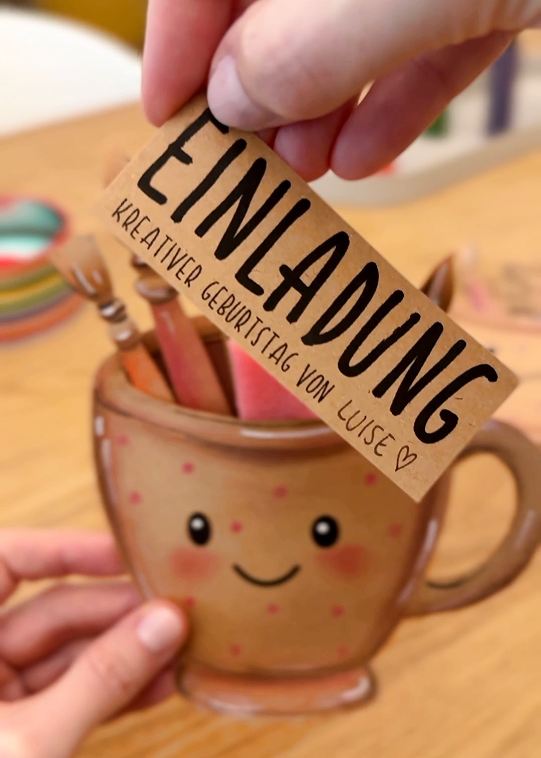Einladung zum Keramik bemalen