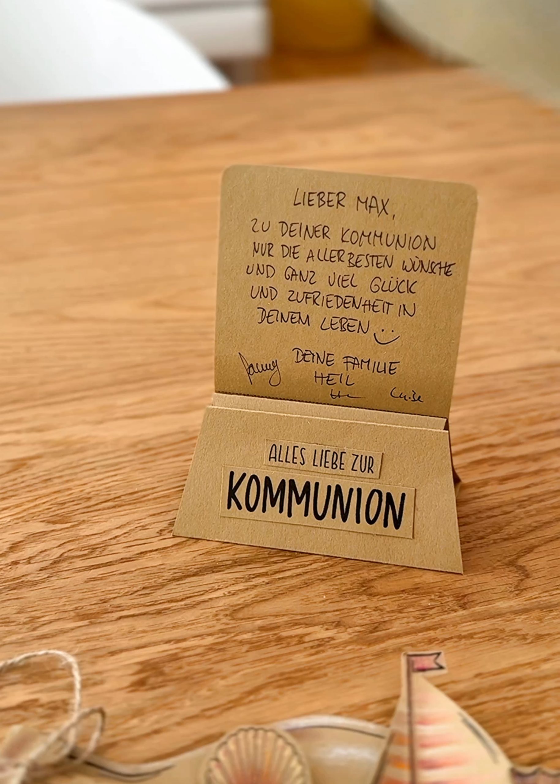 Flaschenpost Kommunion