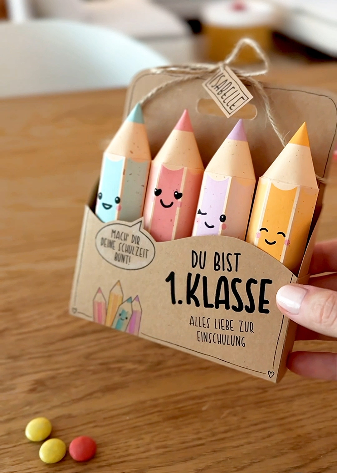 Pastell Buntstifte Einschulung